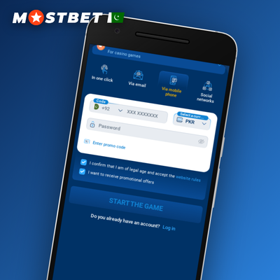 Mostbet register online via social login tile with connected account avatars