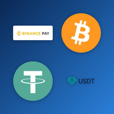 Stylised crypto coin icon for USDT and Bitcoin deposits at Mostbet Pakistan