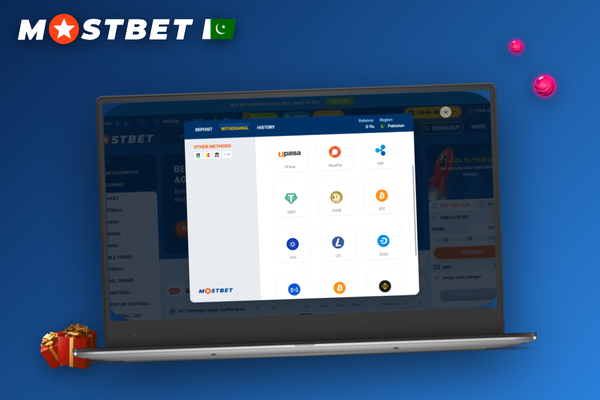 Pakistani player reviewing Mostbet withdrawal rules on a laptop cashier screen